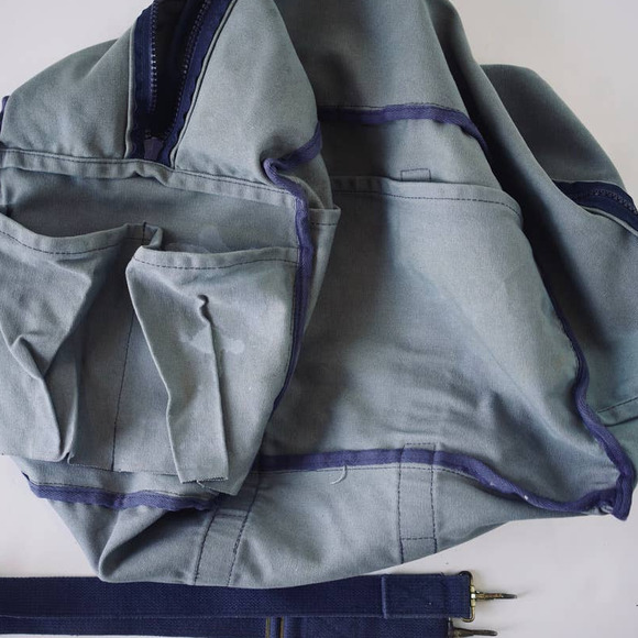 Vintage Cotton Canvas Pullman Luggage Bag - Picture 9 of 9